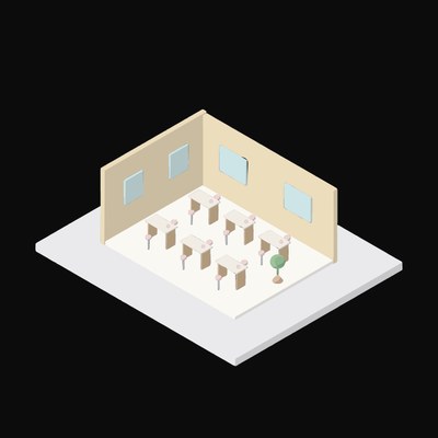 Nail Bar Table Row - illustration from Interior Scene Icons