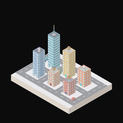 Telecom Utility Yard - illustration from Isometric City Scene Illustrations