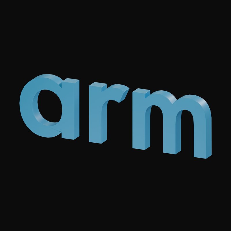Arm 3D Logo - 3D icon from AI Compute Wordmark Logos