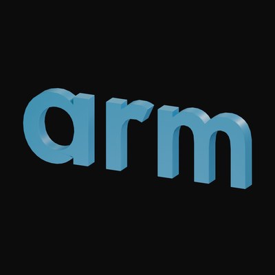 Arm 3D Logo - 3D icon from AI Compute Wordmark Logos