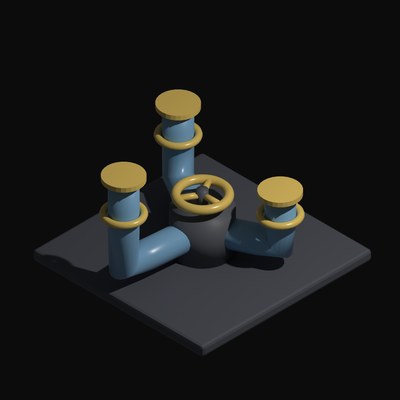 Data Pipeline Junction - 3D icon from Data and Analytics 3D Icons