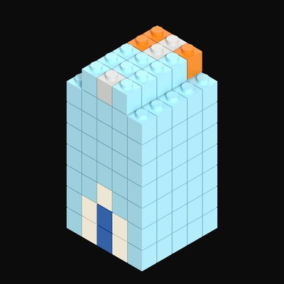 Toy Brick Corner Bakery Shop - 3D icon from Toy Brick City