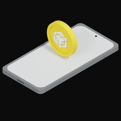 Phone BNB Floating - 3D icon from Crypto and World Currency Phone Float