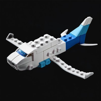 Toy Brick Airplane - Clay 2 - 3D icon from Toy Brick Vehicles - Clay