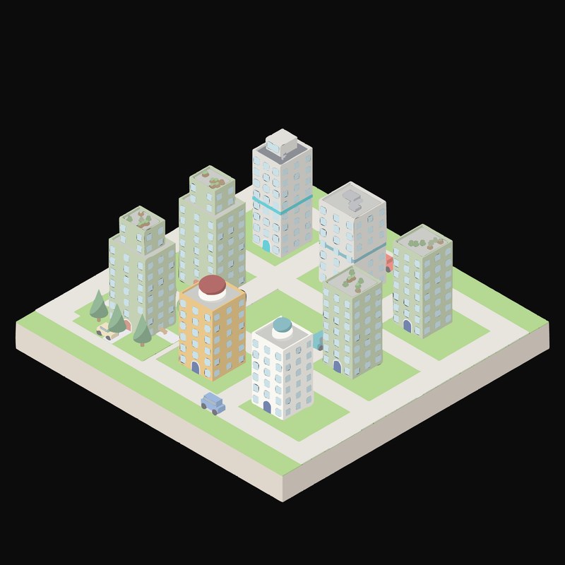 Garden Ring - illustration from Isometric City Scene Illustrations