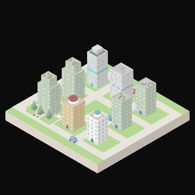 Garden Ring - illustration from Isometric City Scene Illustrations