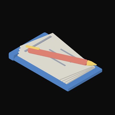 Cheque Book with Pen - illustration from Payment and Commerce Hardware Icons