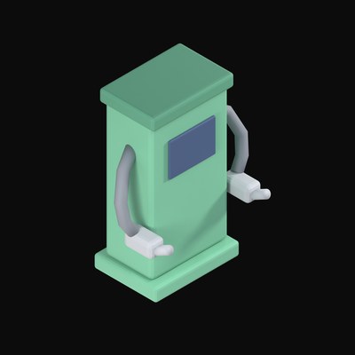 Fuel Pump with Twin Hoses - 3D icon from Payment and Commerce Hardware 3D Icons