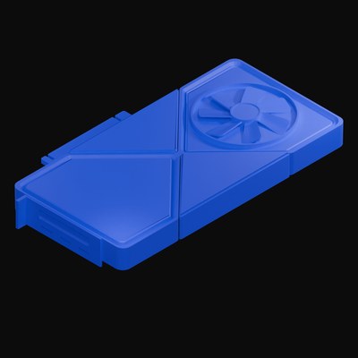 Blue Graphics Card 3D Icon - 3D icon from Graphics Card Colourways