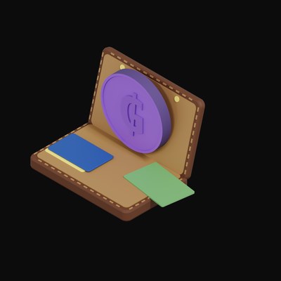 Paraguayan Guarani Floating Over a Wallet - 3D icon from Crypto & Currency Wallet Float