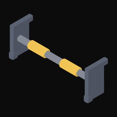Doorway Pull Up Bar - illustration from Fitness and Gym Equipment Icons