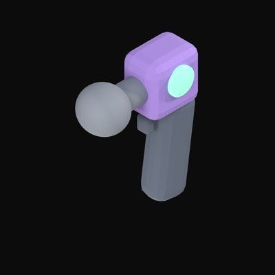 Percussion Massage Gun - 3D icon from Fitness and Gym Equipment 3D Icons