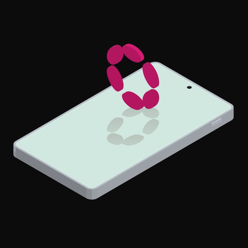 Phone Polkadot Floating - illustration from Crypto and World Currency Phone Float