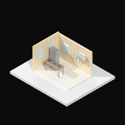 Device Repair Bench - 3D icon from Interior Scenes