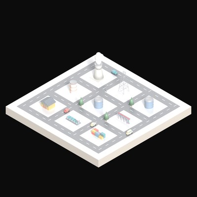 Small Modular Reactor - 3D icon from Isometric AI Infrastructure Scenes