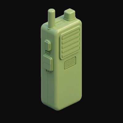 Olive Green Walkie-Talkie - 3D icon from Retro Tech & Devices