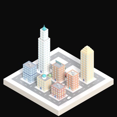 Art Deco Landmark - 3D icon from City Scenes