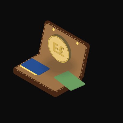 Egyptian Pound Floating Over a Wallet - illustration from Crypto & Currency Wallet Float
