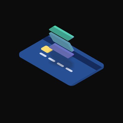 Solana Floating Over a Credit Card - animated icon from Crypto & Currency Credit Card Float