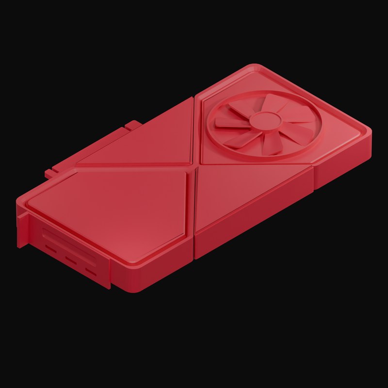 Crimson Graphics Card 3D Icon - 3D icon from Graphics Card Colourways