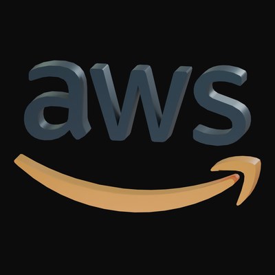 Amazon Web Services 3D Logo - 3D icon from AI Compute Wordmark Logos