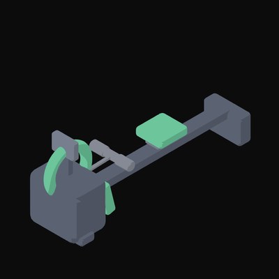 Indoor Rowing Machine - illustration from Fitness and Gym Equipment Icons