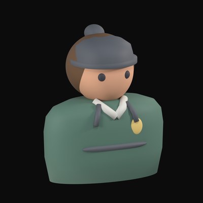 Barista in a Charcoal Beanie and Dark Apron - 3D icon from People and Profession Avatars 3D Icons