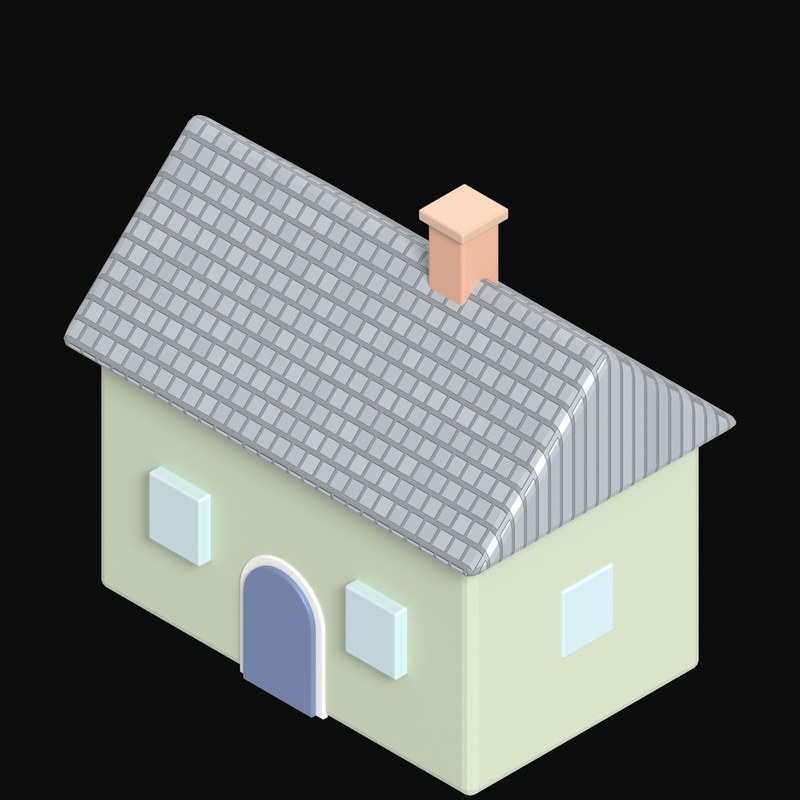 Long Low Farmhouse - 3D icon from Clay Buildings & Cottages