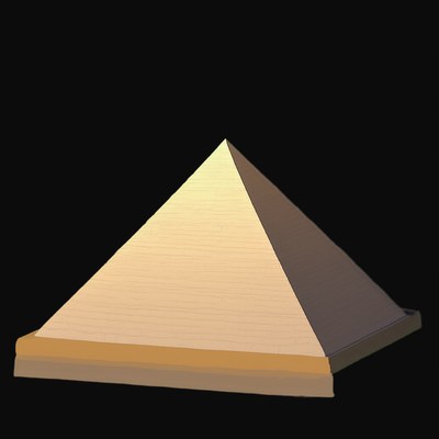 Clay Pyramid of Giza 3 - 3D icon from Historic Buildings 3D Clay Icons