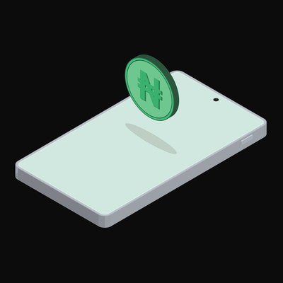 Phone Nigerian Naira Floating - animated icon from Crypto and World Currency Phone Float