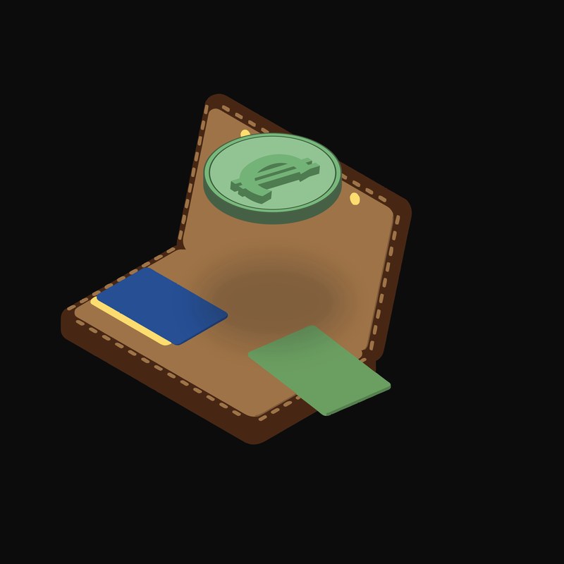 Costa Rican Colon Floating Over a Wallet (Back) - animated icon from Crypto & Currency Wallet Float