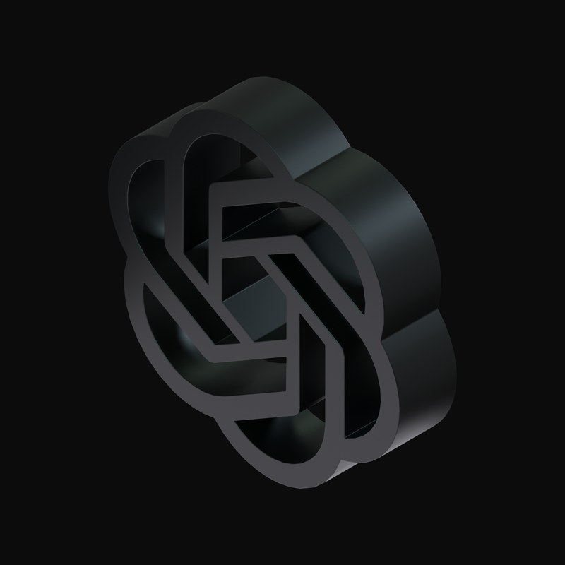 OpenAI 3D Logo - 3D icon from AI Logos 3D