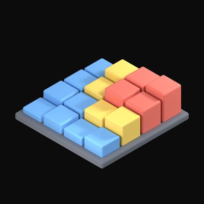Heatmap Grid - 3D icon from Data and Analytics 3D Icons