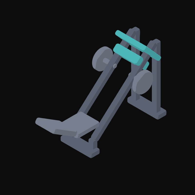 Angled Leg Press Animated Icon - animated icon from Fitness and Gym Equipment Animated Icons