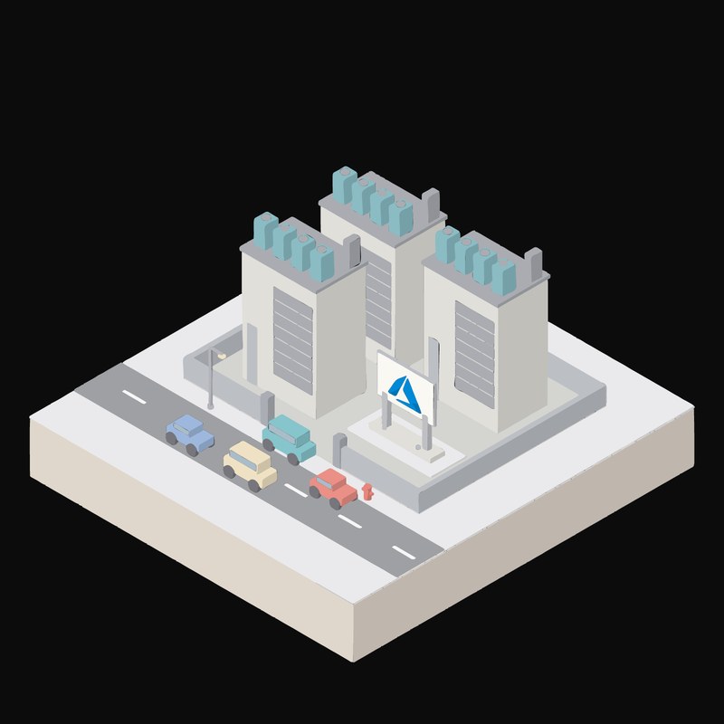 Colocation Block Animated Icon - animated icon from Isometric AI Infrastructure Scene Motion Icons
