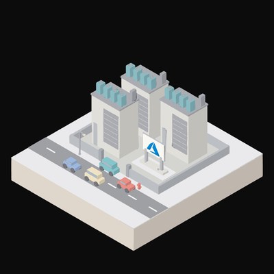 Colocation Block Animated Icon - animated icon from Isometric AI Infrastructure Scene Motion Icons