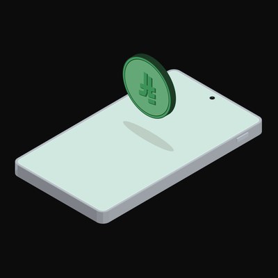 Phone Saudi Riyal Floating - animated icon from Crypto and World Currency Phone Float