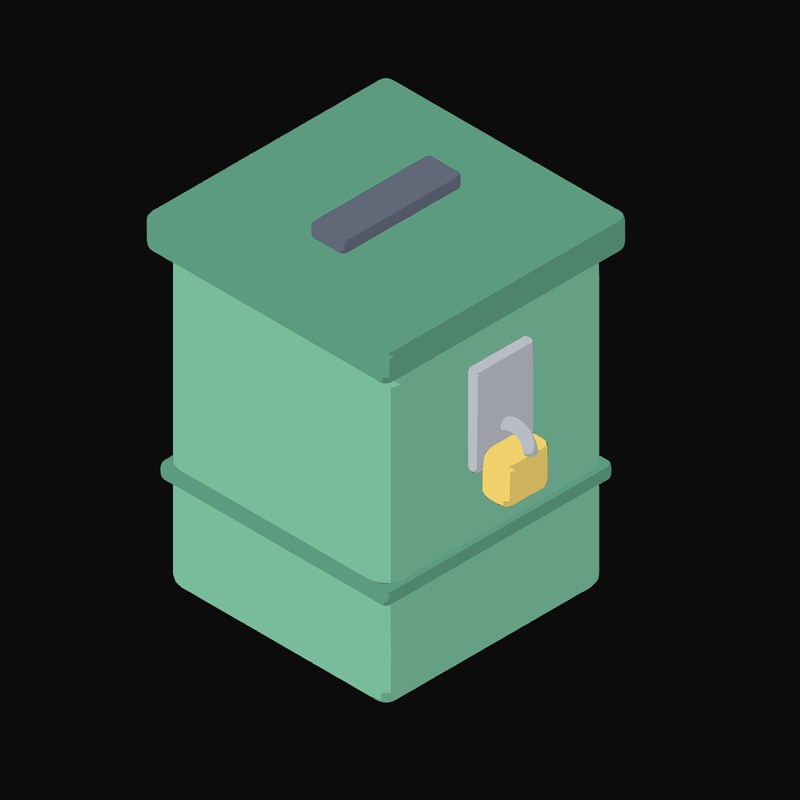 Locked Donation Box - illustration from Payment and Commerce Hardware Icons