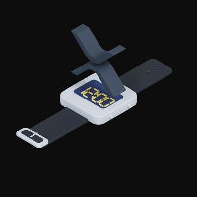 XRP Floating Over a Watch - 3D icon from Crypto & Currency Watch Float