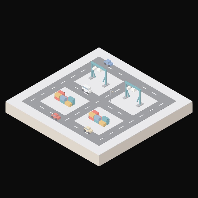 Freight Yard - illustration from Industry and Transport Scenes Icons