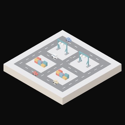 Freight Yard - illustration from Industry and Transport Scenes Icons