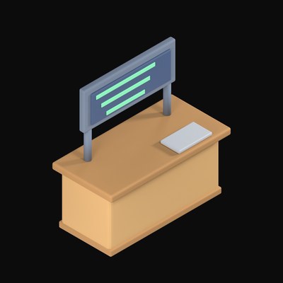 Currency Exchange Counter - 3D icon from Payment and Commerce Hardware 3D Icons