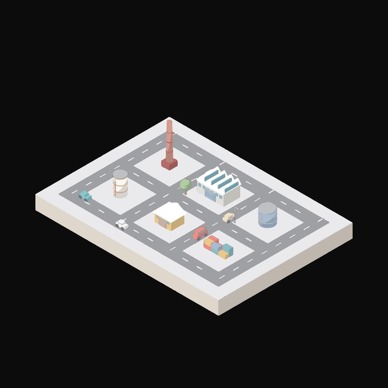 Power Works - illustration from Industry and Transport Scenes Icons