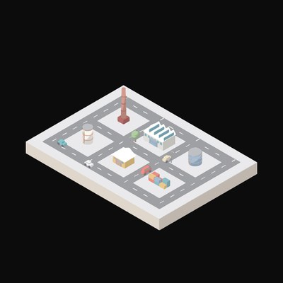 Power Works - illustration from Industry and Transport Scenes Icons