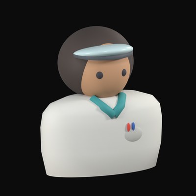 Scientist in a Grey Lab Coat with Goggles Pushed Up - 3D icon from People and Profession Avatars 3D Icons