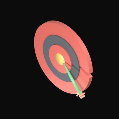 Target and Dart - 3D icon from Data and Analytics 3D Icons
