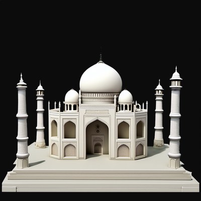 Clay Taj Mahal 4 - 3D icon from Historic Buildings 3D Clay Icons