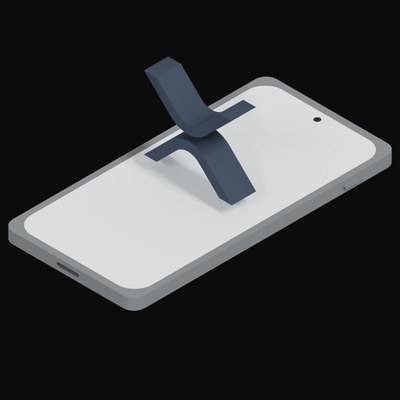 Phone XRP Floating - 3D icon from Crypto and World Currency Phone Float