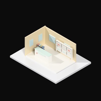 Pharmacy Counter - 3D icon from Interior Scenes
