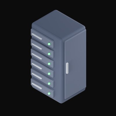 Slate Server Rack Cabinet 3D Icon - 3D icon from Server and Network Hardware 3D